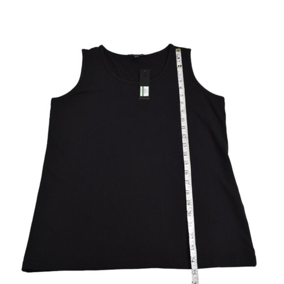 Jones York Black Tank Top Sleeveless Cotton Size Large - Picture 8 of 8